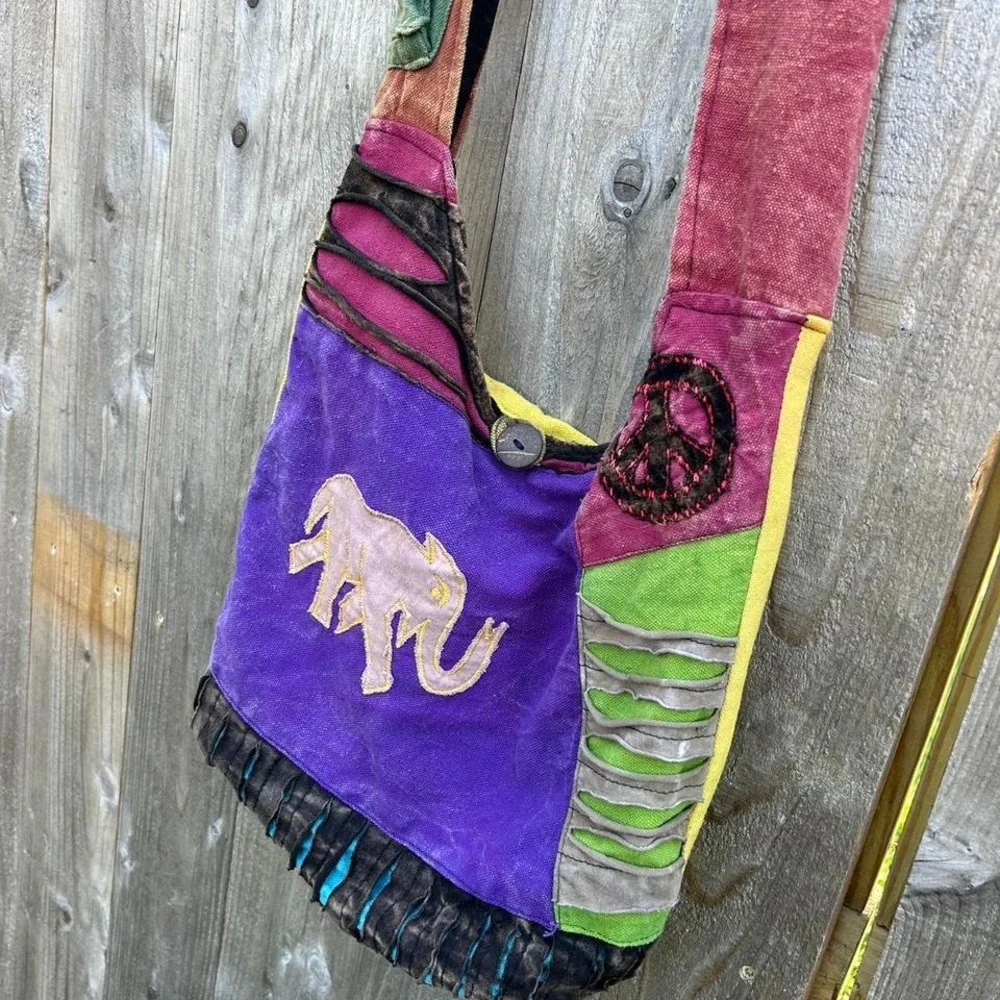 Patchwork‎ boho y2k hippy bag